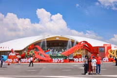 Vista panorámica de la exposición de logros nacionales