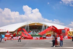 Vista panorámica de la exposición de logros nacionales