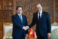 El primer ministro de Vietnam, Pham Minh Chinh (izquierda), y su homólogo malasio, Anwar Ibrahim (Foto: VNA)