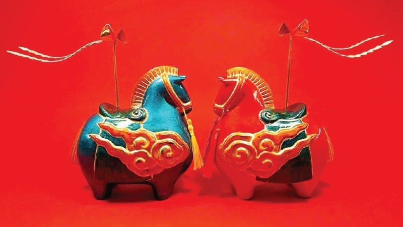 El “caballo de flor de albaricoque”, símbolo del arte vietnamita contemporáneo. (Fuente: nhandan.vn)