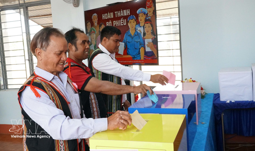 Votantes en la provincia de Gia Lai. (Fuente: VNA)