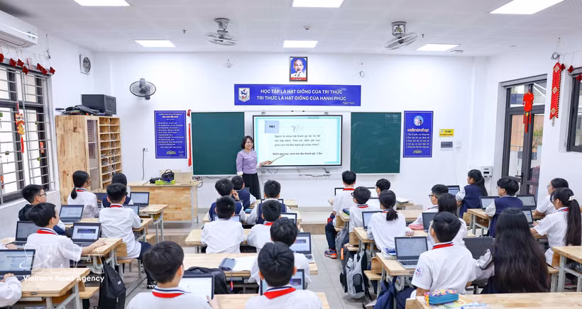 “Aula digital de Google”, donde se despierta la pasión y se desarrollan las competencias digitales fundamentales en los estudiantes. (Fuente: VNA)