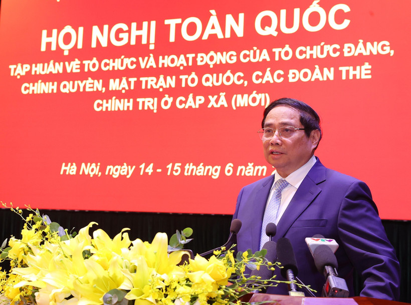El primer ministro de Vietnam, Pham Minh Chinh, en el evento. (Fuente: VNA)