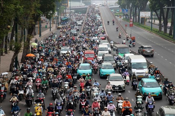 Aproximadamente el 50% de los autobuses de Ciudad Ho Chi Minh utilizan ahora energía limpia. (Fuente: VNA)