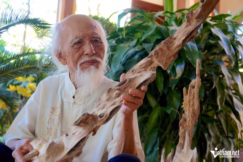 Dinh Cong Anh, pionero en introducir el oficio de extraer madera de agar en la localidad. (Fuente: vietnamnet.vn)