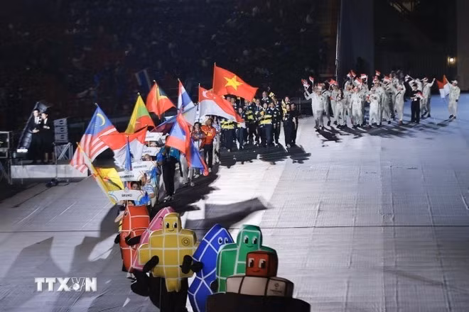 En la ceremonia de clausura de los 33.º Juegos del Sudeste Asiático en Tailandia en diciembre de 2025. (Fuente: VNA)
