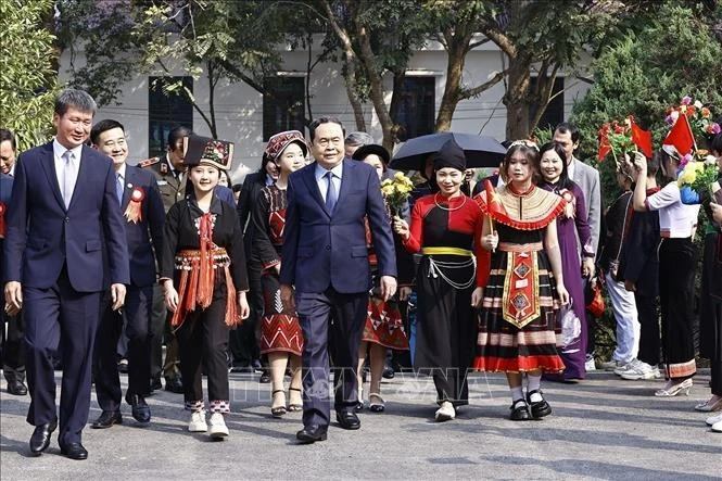 El presidente de la Asamblea Nacional de Vietnam, Tran Thanh Man, asiste al evento. (Fuente: VNA)