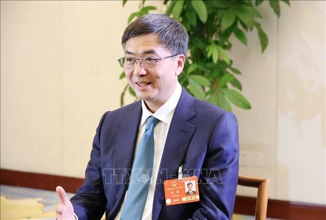 Chen Gang, miembro del Comité Central del Partido Comunista de China, secretario del Comité del PCCh en la Región Autónoma Zhuang de Guangxi. (Fuente: VNA)