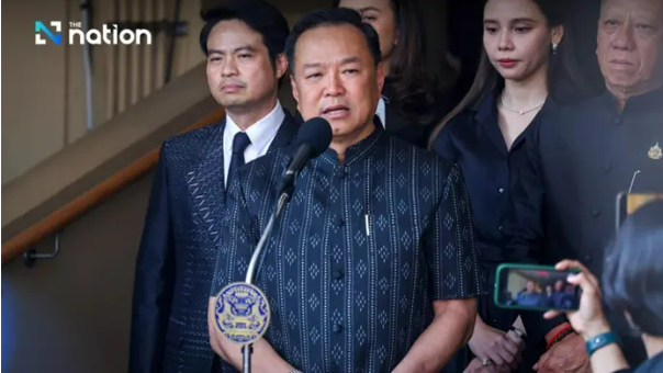 El primer ministro interino de Tailandia, Anutin Charnvirakul. (Fuente: The Nation)