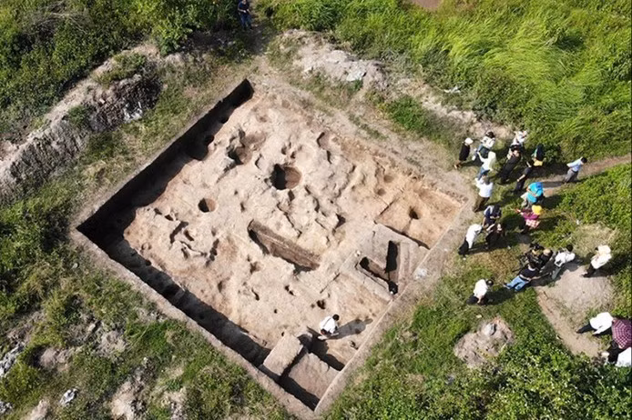 El sitio arqueológico Vuon Chuoi se ubica en la comuna de Hoai Duc. (Fuente: VNA)