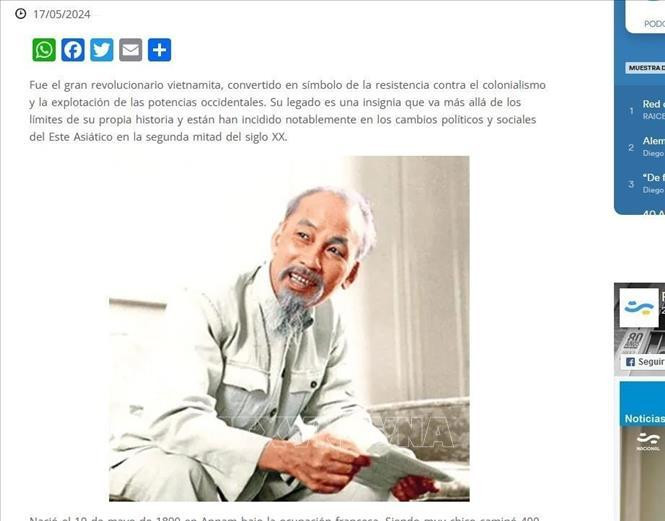 Artículo publicano por Resumen Latinoamericano de Argentina (Foto: VNA)