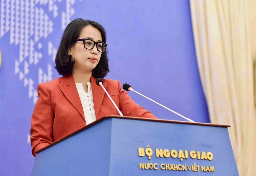 La portavoz de la Cancillería, Pham Thu Hang. (Foto: Cancillería)