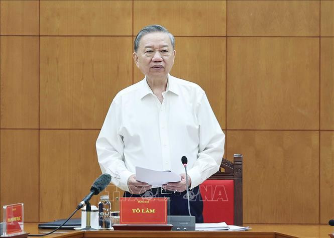 El secretario general del Partido Comunista de Vietnam, To Lam. (Fuente: VNA)