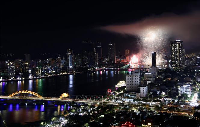 Equipo finlandés triunfa en Festival Internacional de Fuegos Artificiales de Da Nang. (Fuente: VNA)