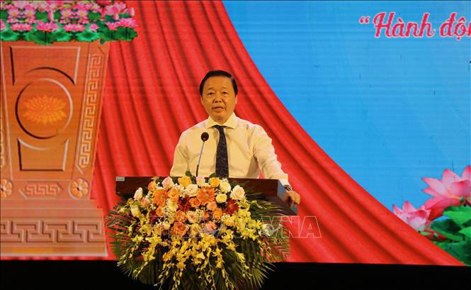 El vicepremier y presidente del Comité Nacional al respecto, Tran Hong Ha, en el acto de lanzamiento (Fuente: VNA)