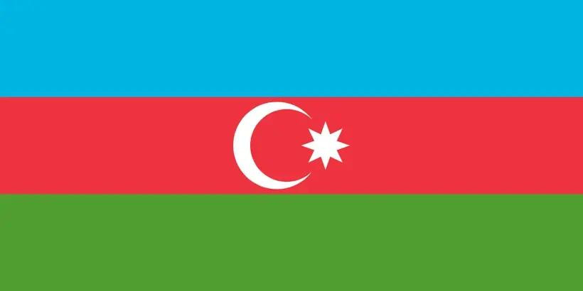 Bandera nacional de Azerbaiyán (Fuente: Wikipedia)