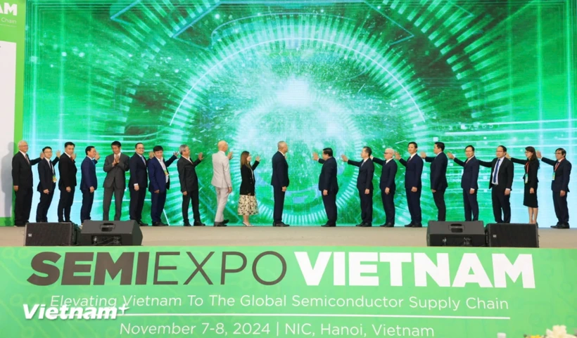 SEMIExpo Vietnam 2024 se inauguró el 7 de noviembre (Foto: VietnamPlus)