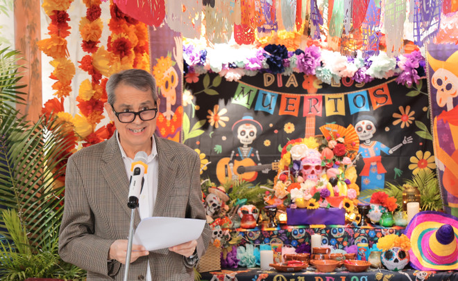 El embajador de México en Vietnam, Alejandro Negrín Muñoz, habla en la ceremonia. (Fuente: VNA) HANU9648.JPG
