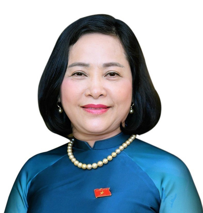 La vicepresidenta de la Asamblea Nacional de Vietnam, Nguyen Thi Thanh. (Foto: VNA) vna_potal_quoc_hoi_bau_phe_chuan_mot_so_chuc_danh_trong_quoc_hoi_va_chinh_phu__7416663.jpg