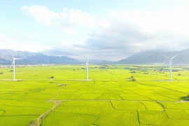 Una central de energía eólica en la provincia de Khanh Hoa. (Foto: VNA)