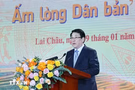El presidente de Vietnam, Luong Cuong, habla en el evento. (Foto: VNA)