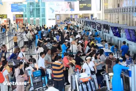La actividad de transporte del sector de la aviación registró un alto crecimiento durante el Año Nuevo Lunar (Tet). (Foto: Vietnam+)