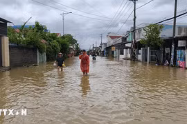 La comuna de Dien Dien, provincia de Khanh Hoa, queda inundada (Foto: VNA)