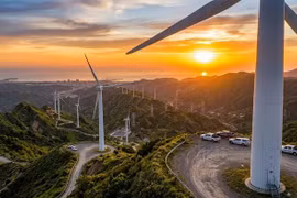Imagen de la simulación del proyecto de la central eólica Quang Ninh 1. (Fuente: Departamento de Construcción de Quang Ninh)