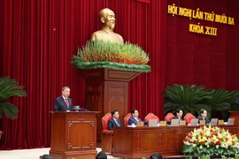 El secretario general del Partido Comunista de Vietnam, To Lam, habla en el evento. (Foto: VNA)