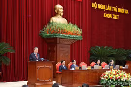 El secretario general del Partido Comunista de Vietnam, To Lam, habla en el evento. (Foto: VNA)