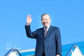 El secretario general del PCV, To Lam, concluye su participación en la reunión inaugural de la Junta de Paz sobre Gaza en Estados Unidos. Foto: VNA