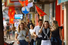 Turistas extranejros en Vietnam. (Foto: VNA)