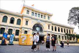 La Oficina de Correos Central, una obra arquitectónica única en el centro de Ciudad Ho Chi Minh. Foto: VNA