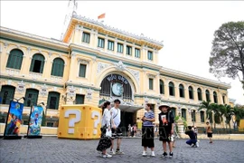 Oficina de Correos Central, una obra arquitectónica única en el centro de Ciudad Ho Chi Minh. Foto: VNA