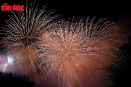 Hanoi dará la bienvenida al Tet 2026 con 34 espectáculos de fuegos artificiales distribuidos por todos los distritos, pueblos y comunas, desde la medianoche hasta las 0:15 de la víspera de Año Nuevo. (Foto: VNA)