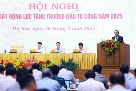 El primer ministro de Vietnam, Pham Minh Chinh, habla en la conferencia. (Foto: VNA)