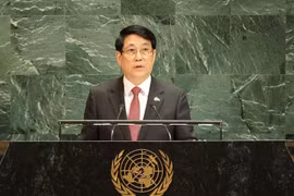 El presidente Luong Cuong interviene en el Debate General del 80.º periodo de sesiones de la Asamblea General de las Naciones Unidas. (Foto: VNA)