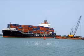 El puerto marítimo de Chu Lai, Quang Nam, da la bienvenida a barcos de 50 mil toneladas. (Foto: VNA)