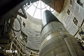 El misil balístico intercontinental estadounidense Titan II, capaz de transportar ojivas nucleares. (Foto: Sputnik/VNA)