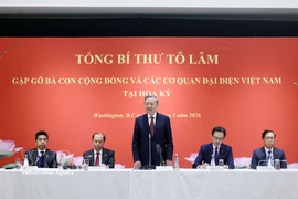 El secretario general To Lam habla en el encuentro (Foto: VNA)