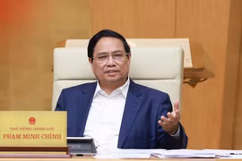 El primer ministro de Vietnam, Pham Minh Chinh, en la reunión (Foto: VNA)