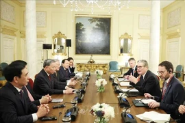 Durante las conversaciones oficiales entre el secretario general del Partido Comunista de Vietnam, To Lam, y el primer ministro británico, Keir Starmer. (Foto: VNA)