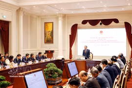 El secretario general del Partido Comunista y presidente de Vietnam, To Lam, interviene en la cita. (Foto: VNA)