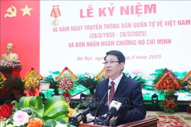 El presidente Luong Cuong habla en el acto. (Foto: VNA)