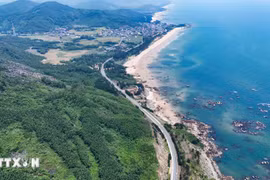 El sistema de carreteras costeras de Vietnam tiene una longitud total de unos 2.838 kilómetros; hasta la fecha, se han completado y puesto en funcionamiento 1.397 kilómetros (Foto: VNA)