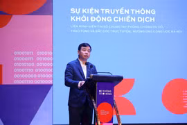 Le Xuan Minh, jefe del Departamento de Seguridad Cibernética y Prevención del Crimen de Alta Tecnología, habla en el evento. (Foto: VNA)