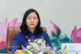 La presidenta del Comité Central del Frente de la Patria de Vietnam, Bui Thi Minh Hoai. (Foto: VNA)