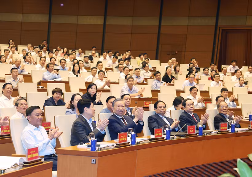 La Conferencia Nacional para difundir e implementar la Resolución del undécimo pleno del Comité Central del Partido del XIII mandato sesiona en Hanoi. (Fuente: VNA)