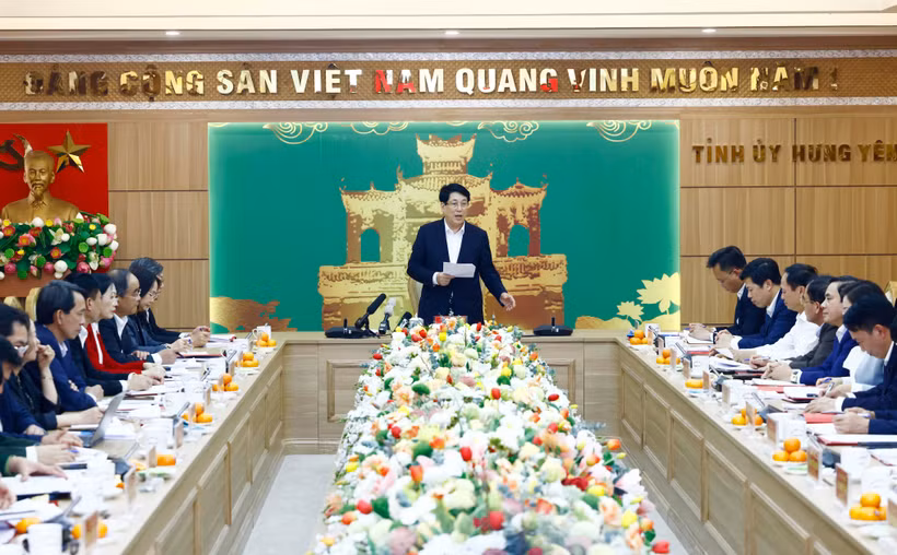 El presidente de Vietnam, Luong Cuong, preside la reunión. (Fuente: VNA)