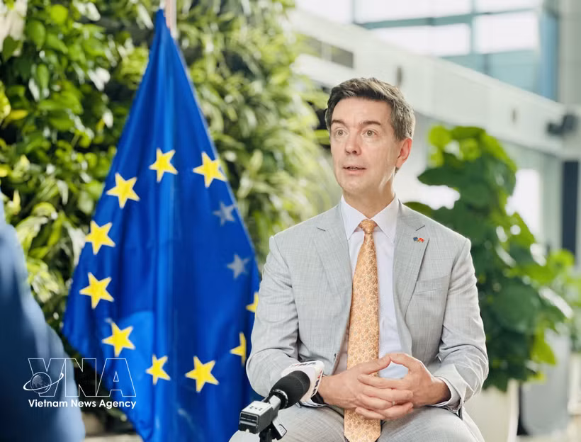 El embajador de la UE en Vietnam, Julien Guerrier. (Fuente: VNA)